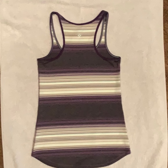 Lulu Lemon Purple Striped Tank - Picture 2 of 2